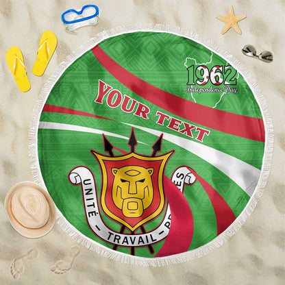 Personalized Burundi Beach Blanket 63rd Anniversary of Independence