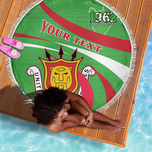 Personalized Burundi Beach Blanket 63rd Anniversary of Independence