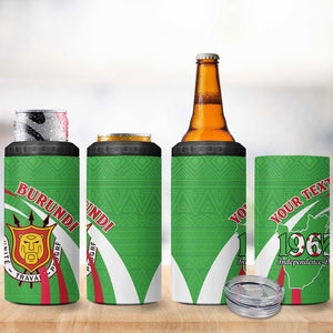 Personalized Burundi 4 in 1 Can Cooler Tumbler 63rd Anniversary of Independence