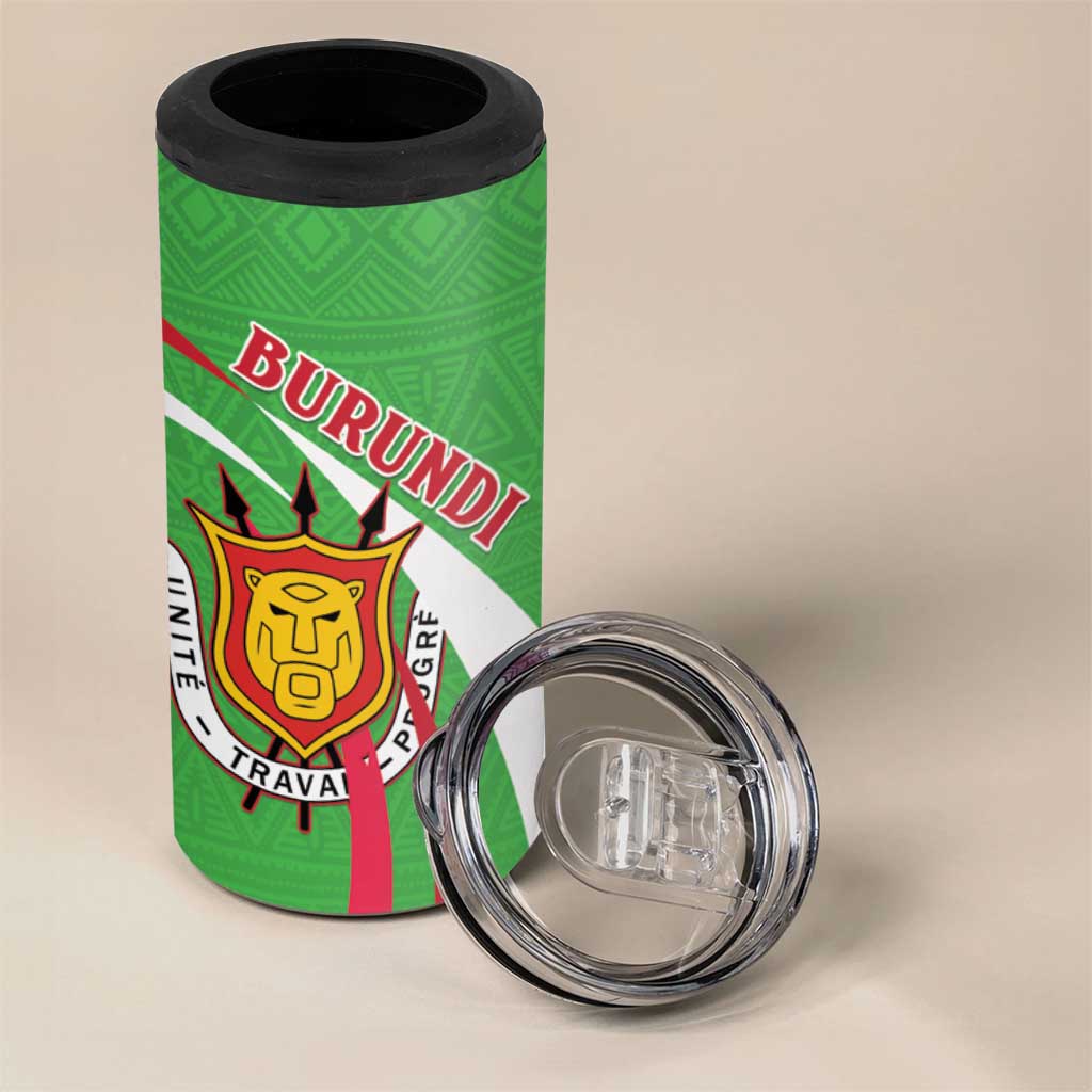 Personalized Burundi 4 in 1 Can Cooler Tumbler 63rd Anniversary of Independence