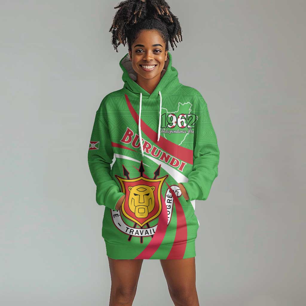 Personalized Burundi Hoodie Dress 63rd Anniversary of Independence