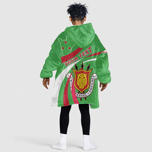 Personalized Burundi Kid Wearable Blanket Hoodie 63rd Anniversary of Independence