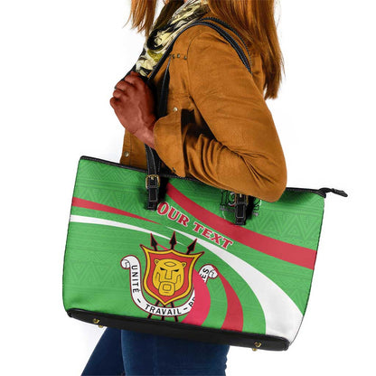 Personalized Burundi Leather Tote Bag 63rd Anniversary of Independence