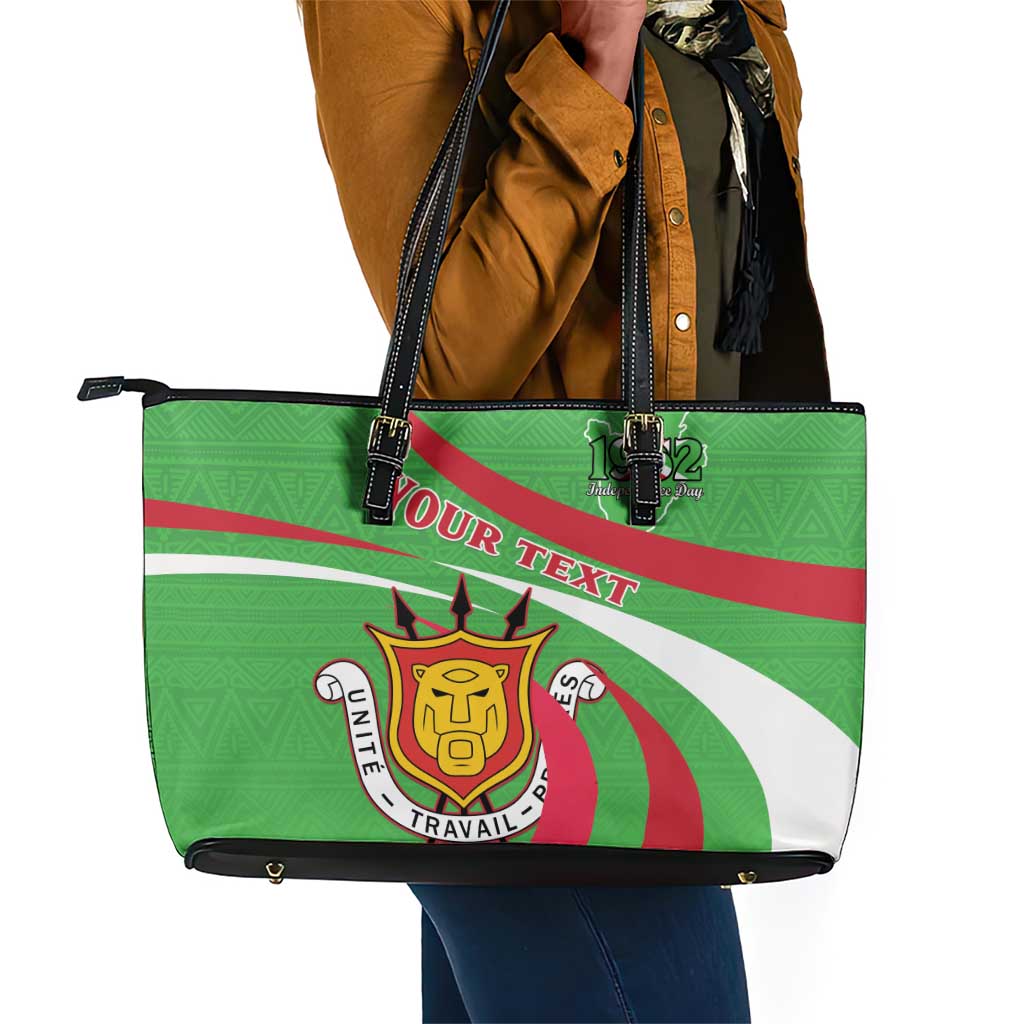 Personalized Burundi Leather Tote Bag 63rd Anniversary of Independence