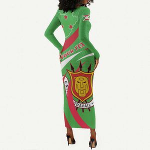 Personalized Burundi Long Sleeve Bodycon Dress 63rd Anniversary of Independence LT15