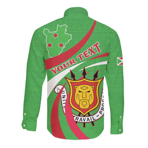 Personalized Burundi Long Sleeve Button Shirt 63rd Anniversary of Independence