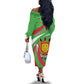 Personalized Burundi Off The Shoulder Long Sleeve Dress 63rd Anniversary of Independence