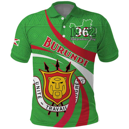 Personalized Burundi Polo Shirt 63rd Anniversary of Independence