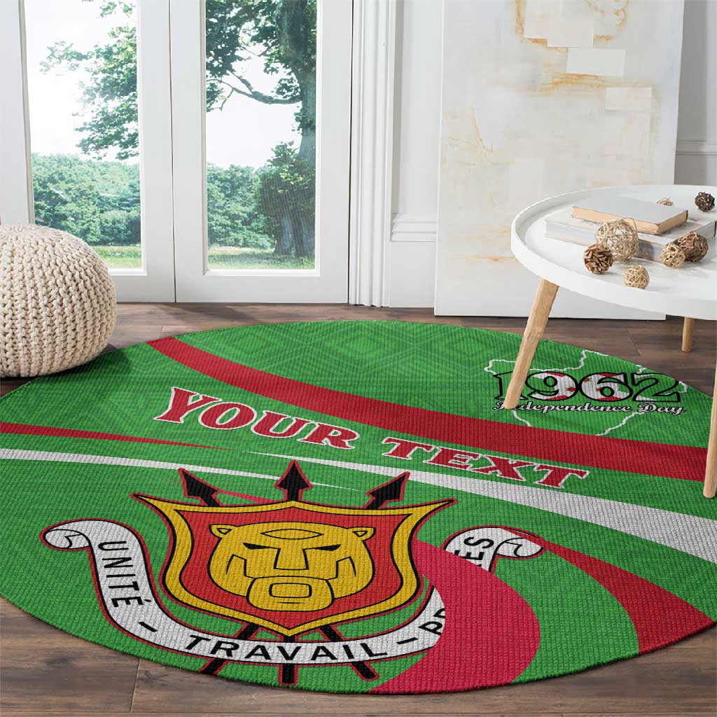 Personalized Burundi Round Carpet 63rd Anniversary of Independence
