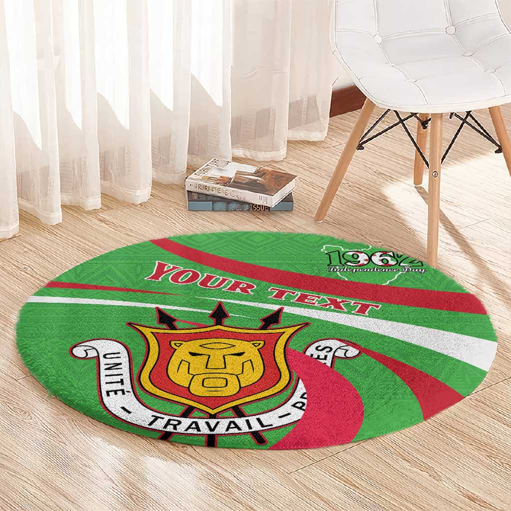 Personalized Burundi Round Carpet 63rd Anniversary of Independence