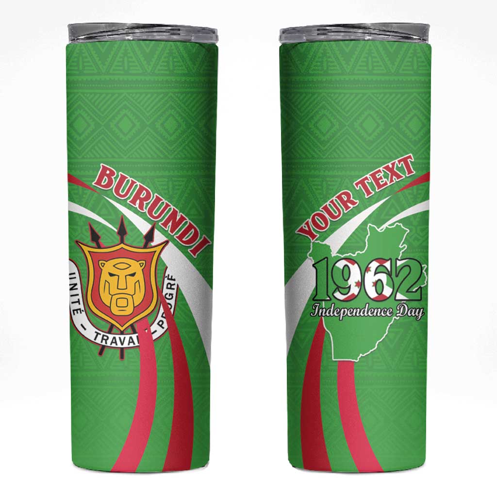 Personalized Burundi Skinny Tumbler 63rd Anniversary of Independence