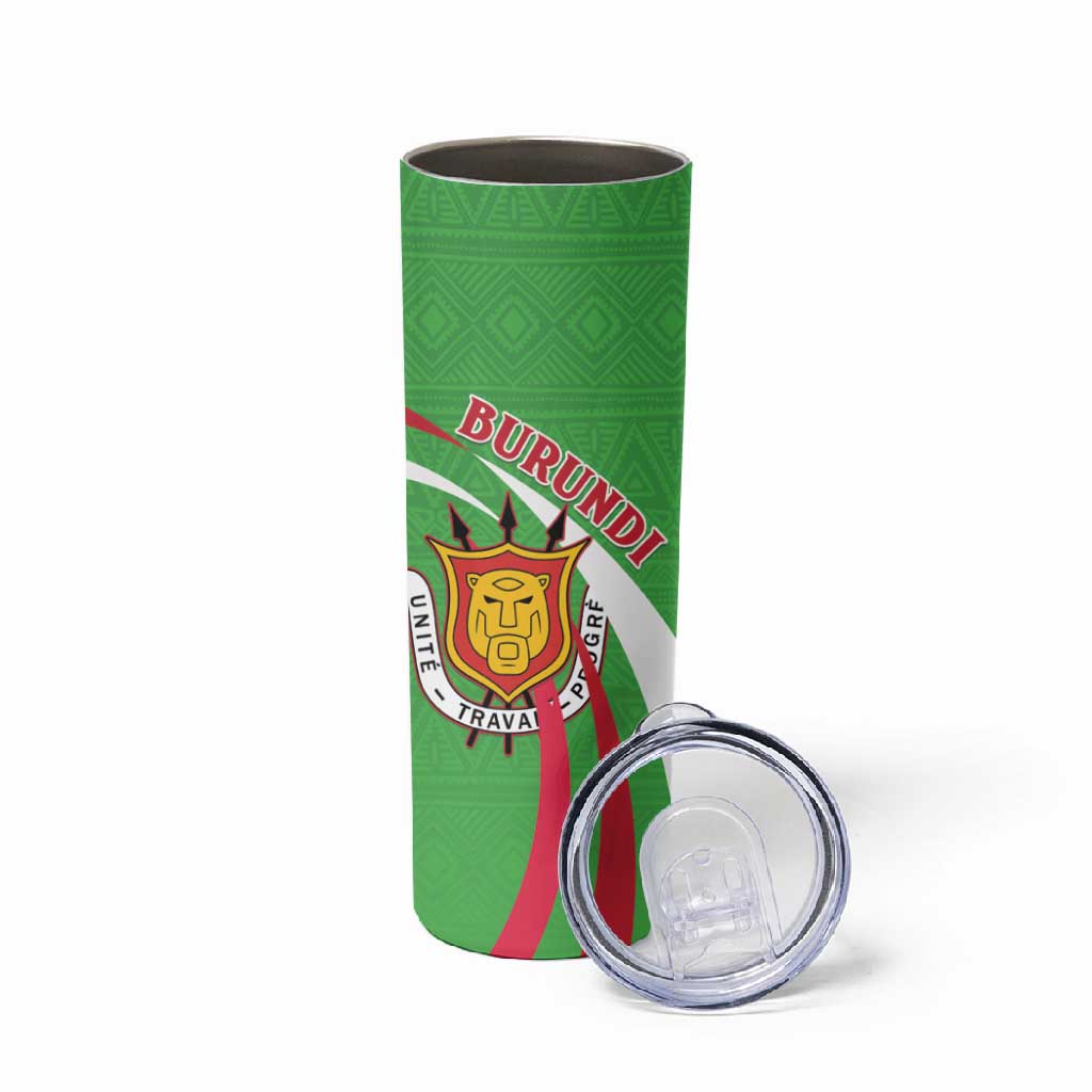 Personalized Burundi Skinny Tumbler 63rd Anniversary of Independence