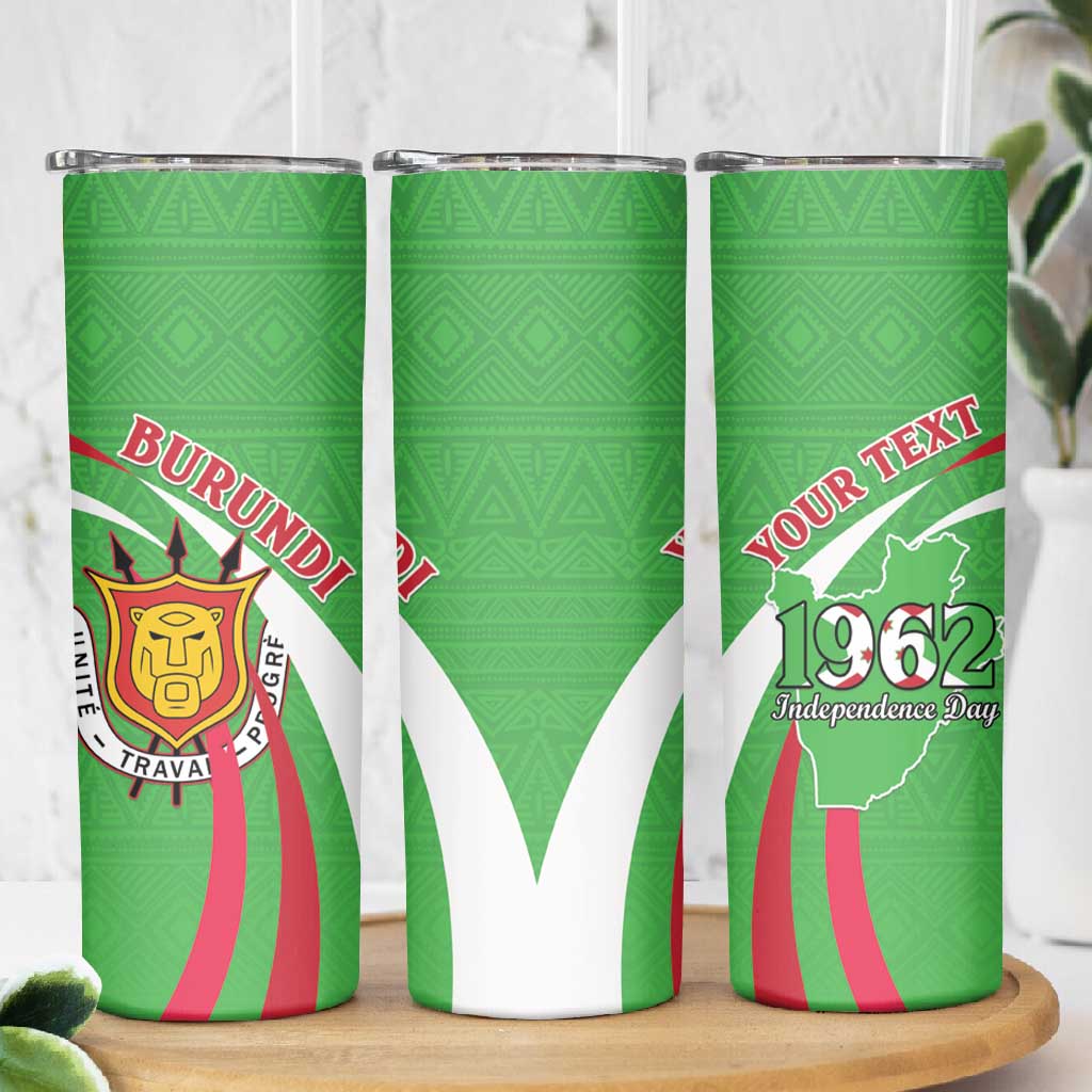 Personalized Burundi Skinny Tumbler 63rd Anniversary of Independence