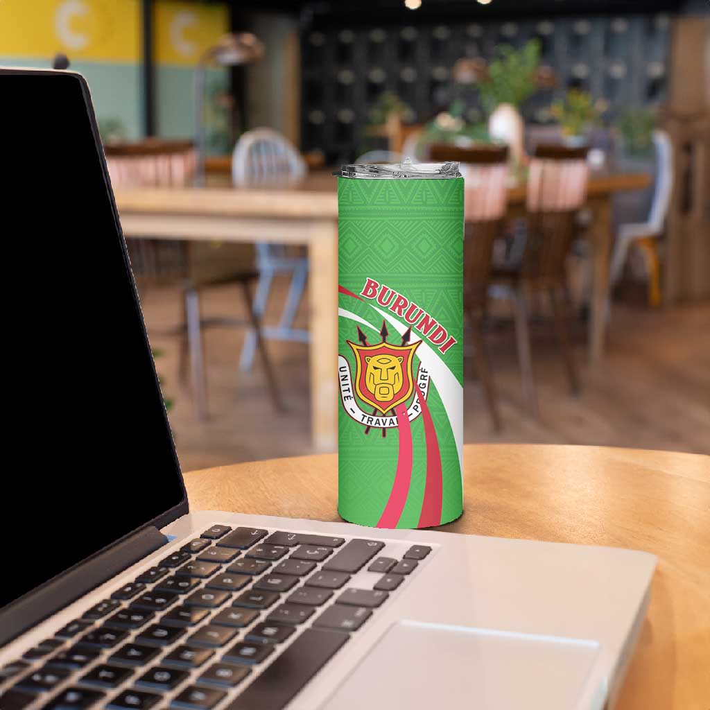 Personalized Burundi Skinny Tumbler 63rd Anniversary of Independence