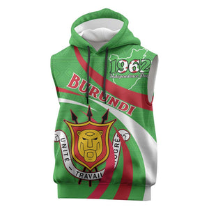 Personalized Burundi Sleeveless Hoodie 63rd Anniversary of Independence - African Pride