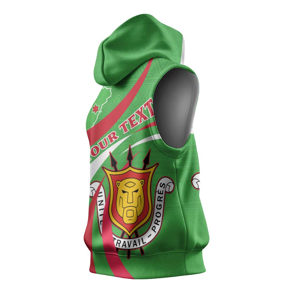 Personalized Burundi Sleeveless Hoodie 63rd Anniversary of Independence - African Pride