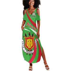 Personalized Burundi Summer Maxi Dress 63rd Anniversary of Independence