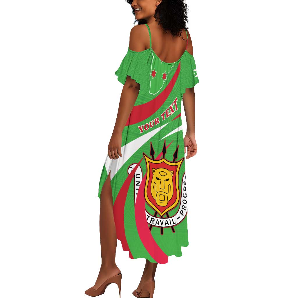 Personalized Burundi Summer Maxi Dress 63rd Anniversary of Independence