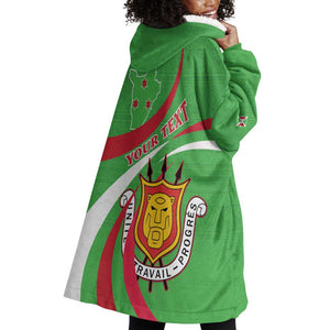Personalized Burundi Wearable Blanket Hoodie 63rd Anniversary of Independence