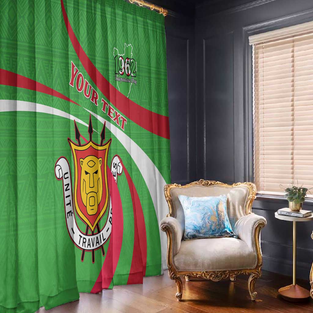 Personalized Burundi Window Curtain 63rd Anniversary of Independence