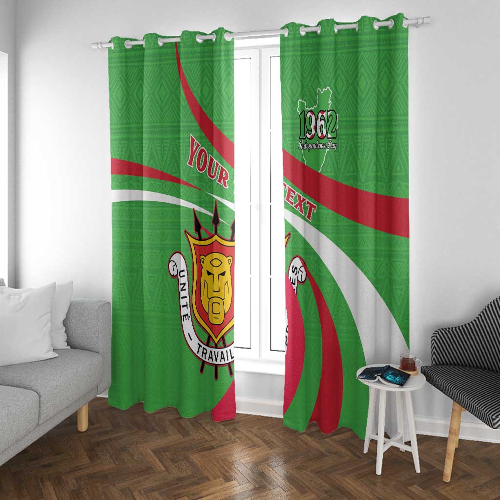 Personalized Burundi Window Curtain 63rd Anniversary of Independence