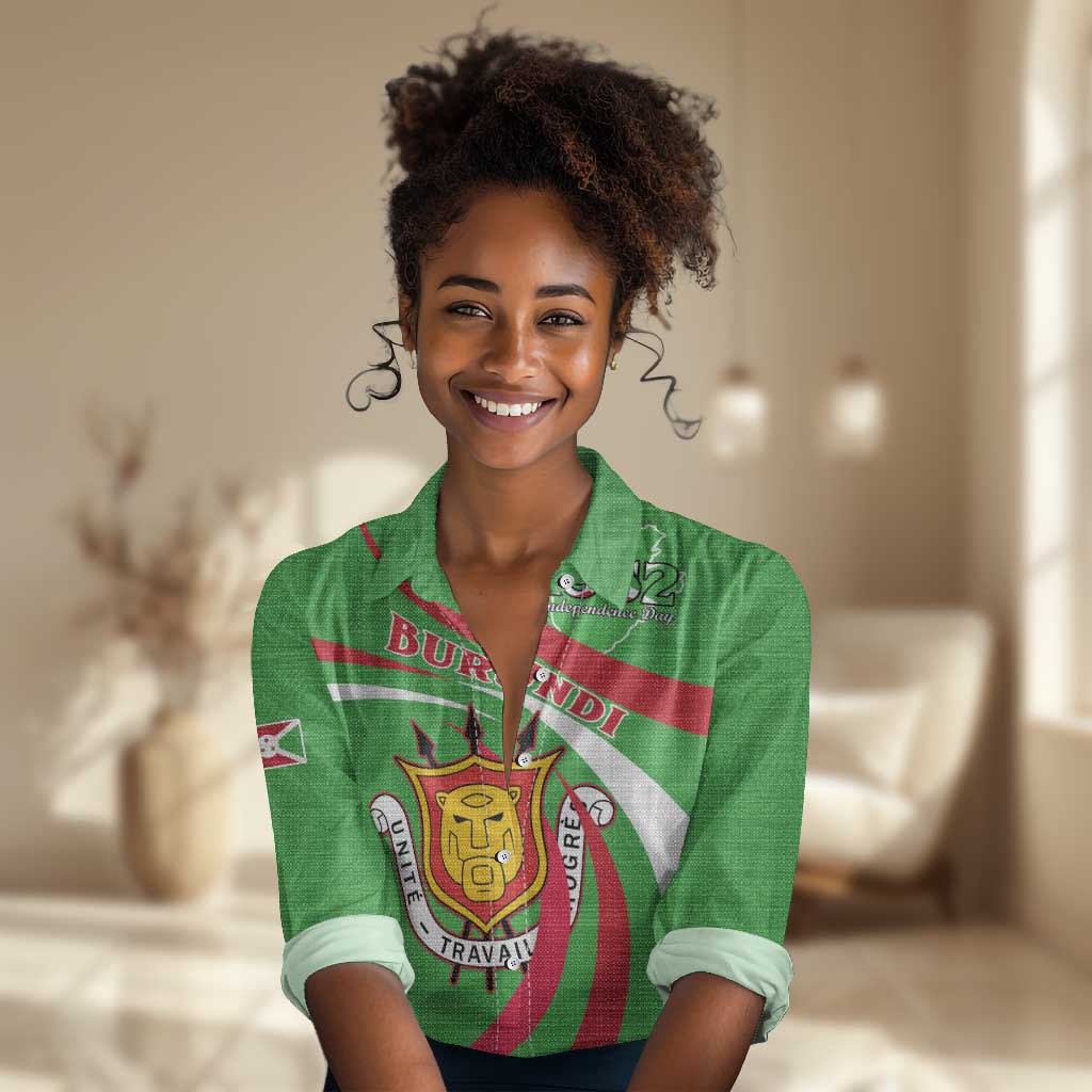 Personalized Burundi Women Casual Shirt 63rd Anniversary of Independence