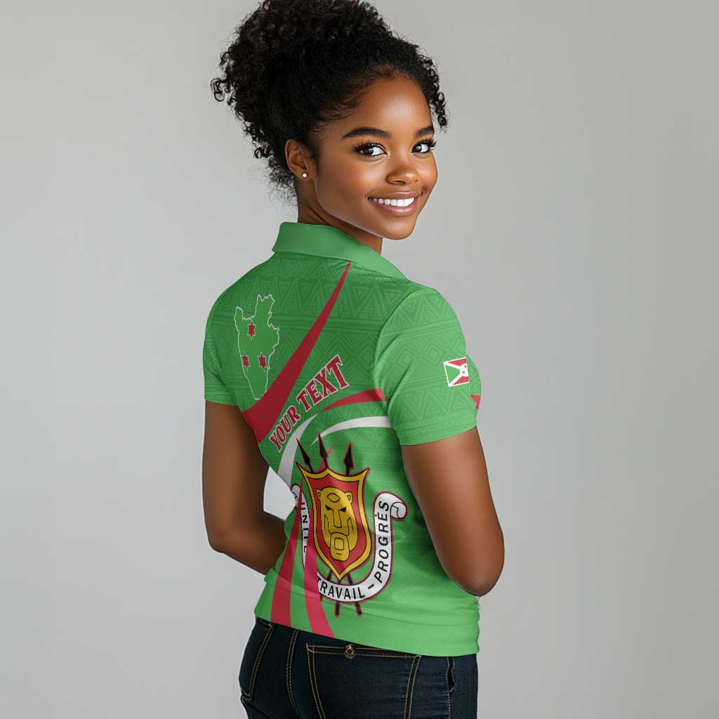 Personalized Burundi Women Polo Shirt 63rd Anniversary of Independence