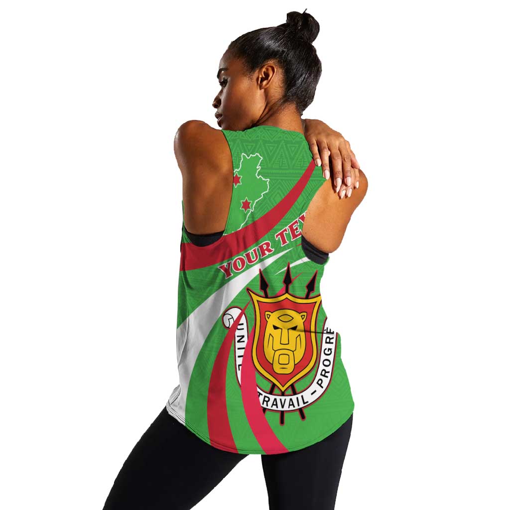 Personalized Burundi Women Racerback Tank 63rd Anniversary of Independence