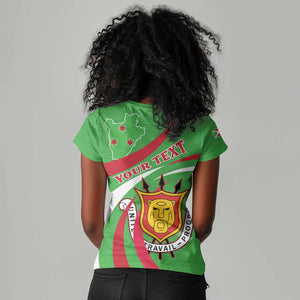 Personalized Burundi Women V-Neck T-Shirt 63rd Anniversary of Independence