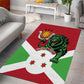 Personalized Jamhuri ya Burundi Area Rug Lion With Coat Of Arms - Flag Style