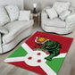 Personalized Jamhuri ya Burundi Area Rug Lion With Coat Of Arms - Flag Style