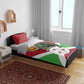 Personalized Jamhuri ya Burundi Bedding Set Lion With Coat Of Arms - Flag Style