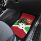 Personalized Jamhuri ya Burundi Car Mats Lion With Coat Of Arms - Flag Style