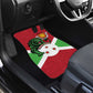 Personalized Jamhuri ya Burundi Car Mats Lion With Coat Of Arms - Flag Style