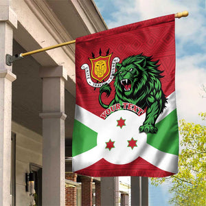 Personalized Jamhuri ya Burundi Garden Flag Lion With Coat Of Arms - Flag Style