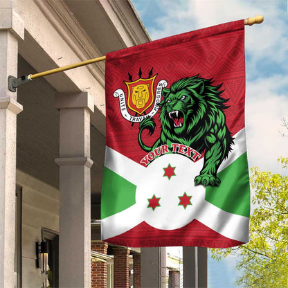 Personalized Jamhuri ya Burundi Garden Flag Lion With Coat Of Arms - Flag Style