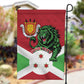 Personalized Jamhuri ya Burundi Garden Flag Lion With Coat Of Arms - Flag Style