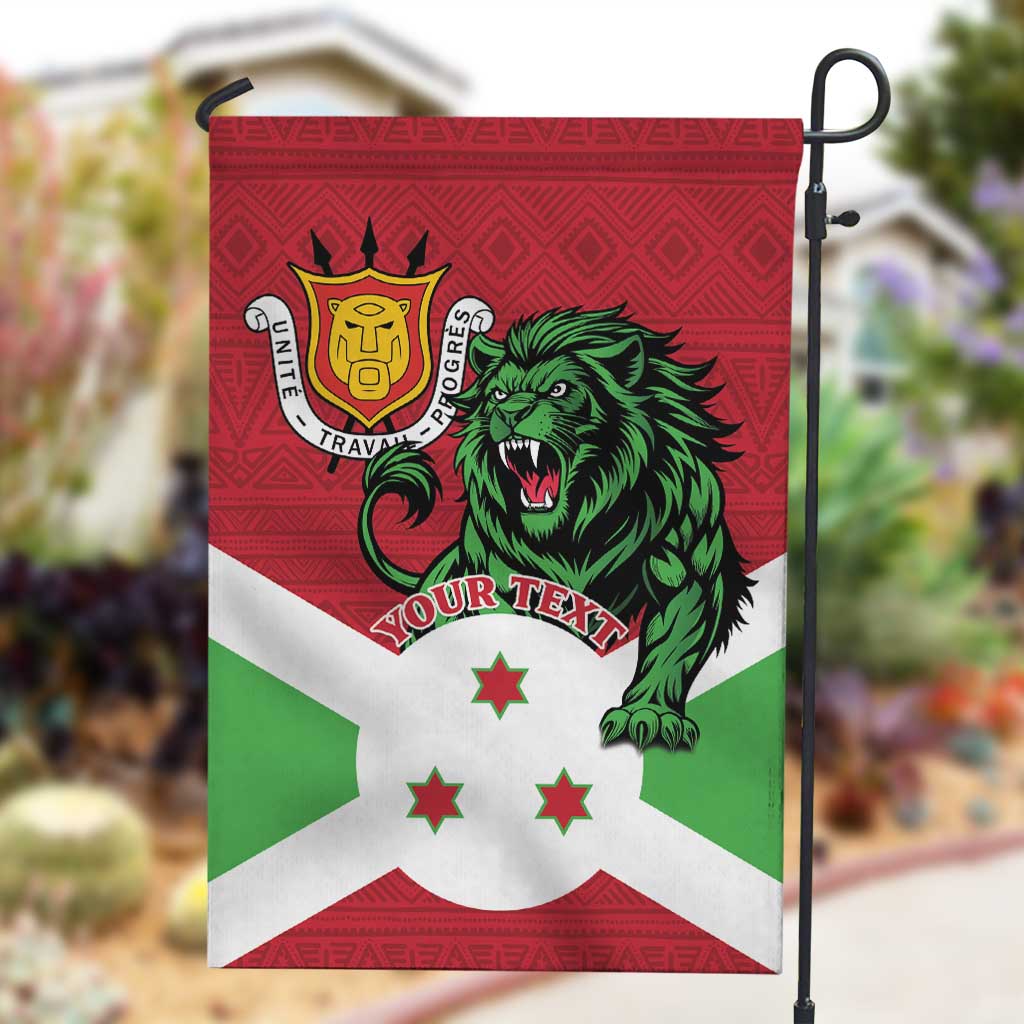 Personalized Jamhuri ya Burundi Garden Flag Lion With Coat Of Arms - Flag Style