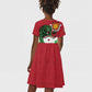 Personalized Jamhuri ya Burundi Kid Short Sleeve Dress Lion With Coat Of Arms - Flag Style