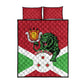 Personalized Jamhuri ya Burundi Quilt Bed Set Lion With Coat Of Arms - Flag Style