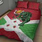 Personalized Jamhuri ya Burundi Quilt Bed Set Lion With Coat Of Arms - Flag Style