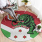 Personalized Jamhuri ya Burundi Round Carpet Lion With Coat Of Arms - Flag Style