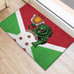 Personalized Jamhuri ya Burundi Rubber Doormat Lion With Coat Of Arms - Flag Style