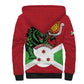 Personalized Jamhuri ya Burundi Sherpa Hoodie Lion With Coat Of Arms - Flag Style