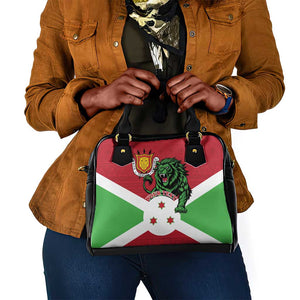 Personalized Jamhuri ya Burundi Shoulder Handbag Lion With Coat Of Arms - Flag Style