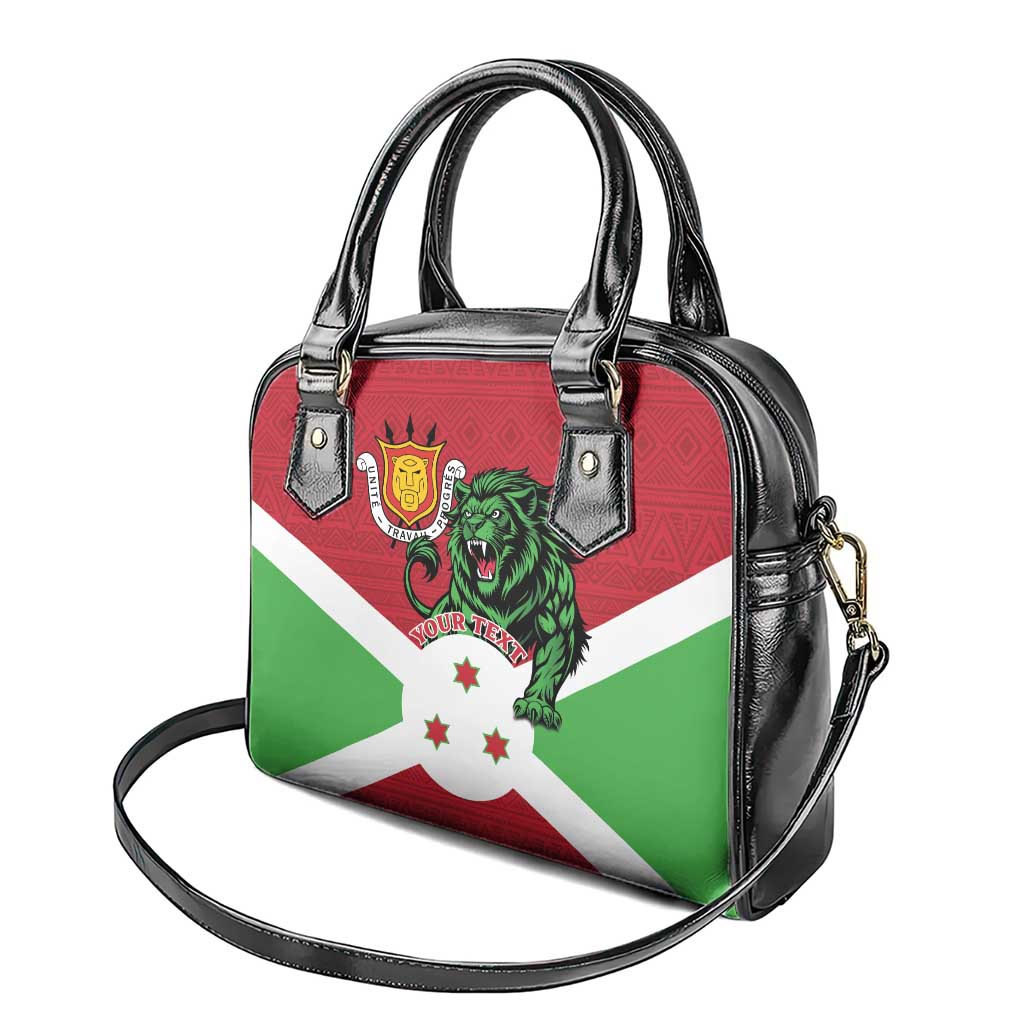 Personalized Jamhuri ya Burundi Shoulder Handbag Lion With Coat Of Arms - Flag Style