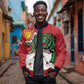 Personalized Jamhuri ya Burundi Sleeve Zip Bomber Jacket Lion With Coat Of Arms - Flag Style