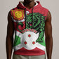 Personalized Jamhuri ya Burundi Sleeveless Hoodie Lion With Coat Of Arms - Flag Style - African Pride
