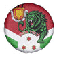 Personalized Jamhuri ya Burundi Spare Tire Cover Lion With Coat Of Arms - Flag Style