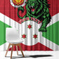 Personalized Jamhuri ya Burundi Window Curtain Lion With Coat Of Arms - Flag Style